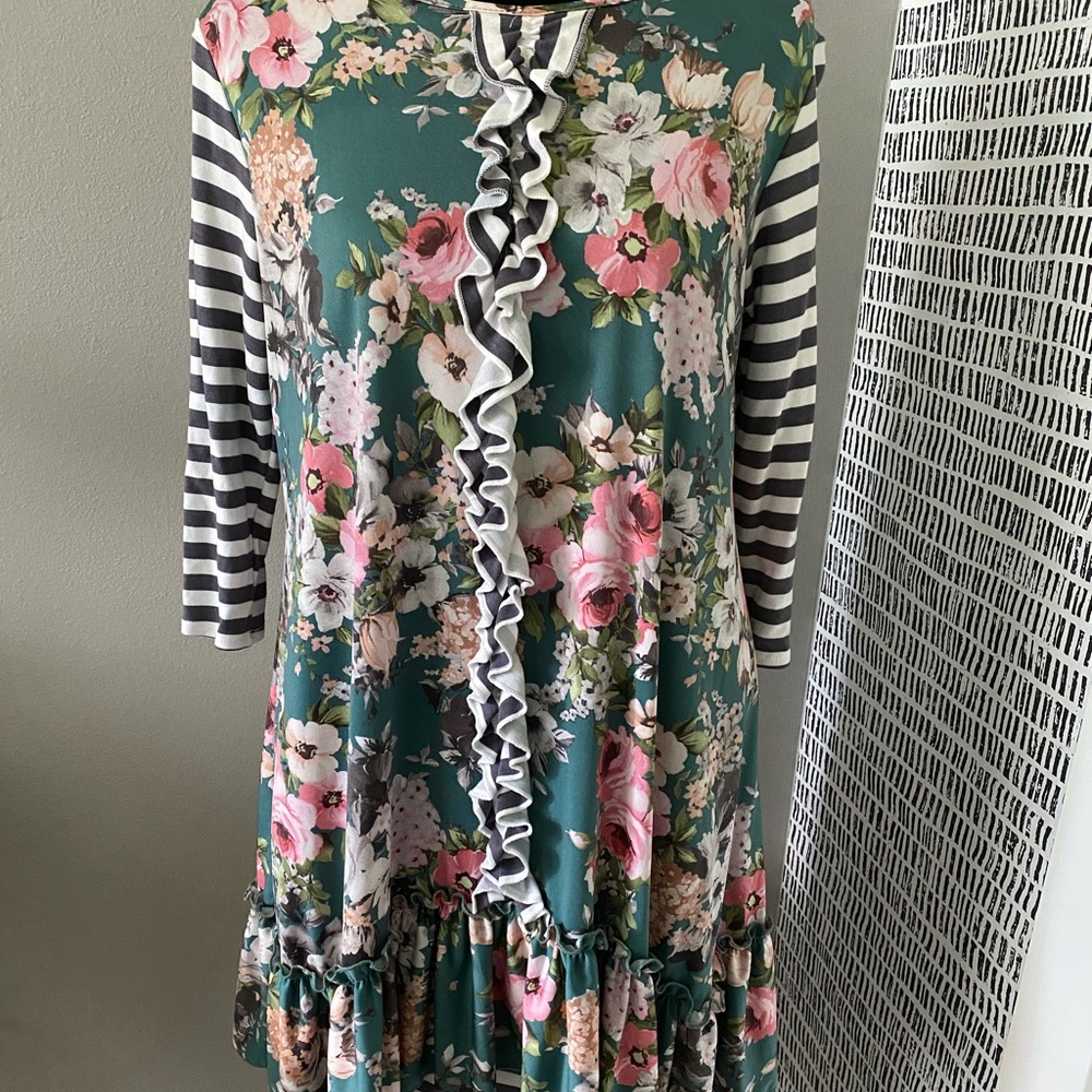 Beautiful bright colored blouse with skirt